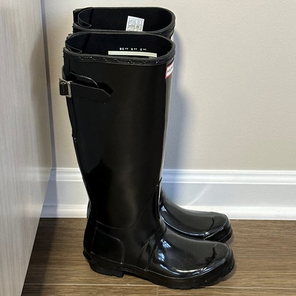 Hunter Original Tall Gloss Rain Boots NEW - Picture 4 of 12
